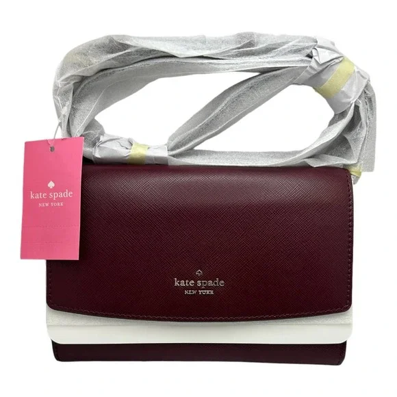 Kate Spade Perry Saffiano Leather Crossbody Bag Wallet Berry NWT K8709 Reg $239 - Picture 4 of 6
